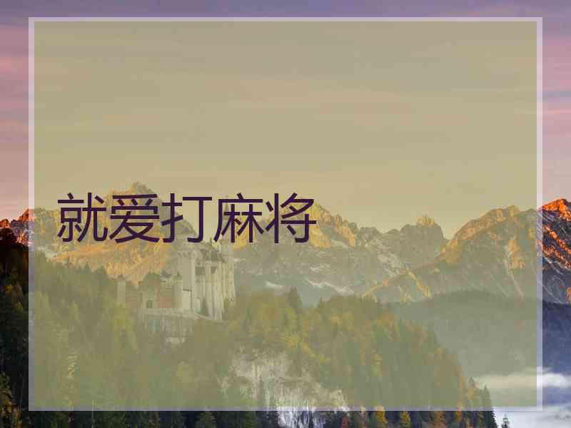 就爱打麻将