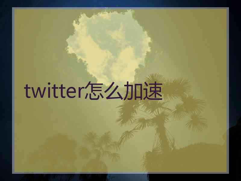 twitter怎么加速