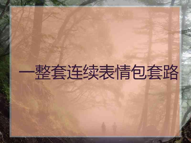 一整套连续表情包套路