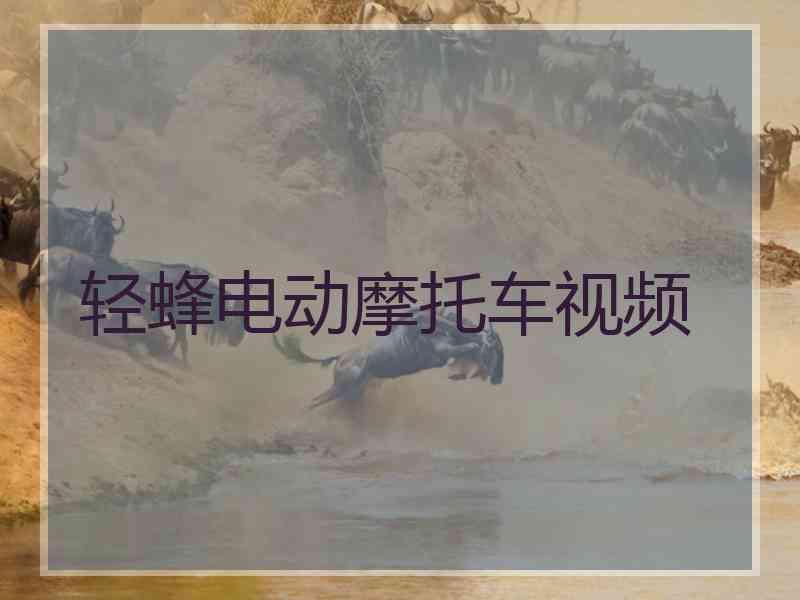 轻蜂电动摩托车视频
