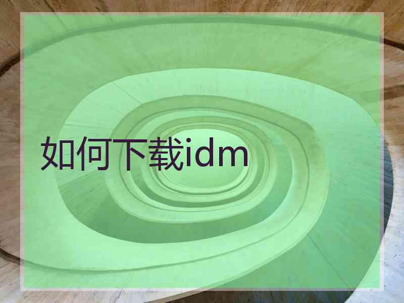 如何下载idm